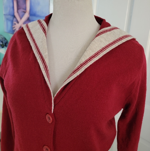 "Ballerina" Wool Sailor Cardigan - Picture 9 of 12